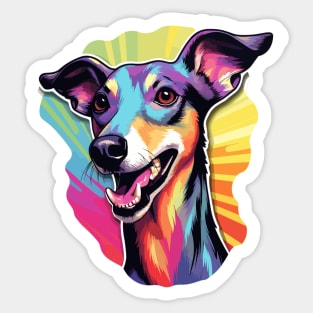 Colorful Cartoon Galgo Espanol Greyhound Spanish Sticker